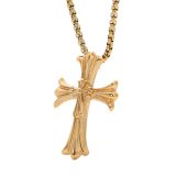 【国内発送】ステンレス ミディアムクロス ネックレス/M ネックレス クロス 十字架[品番：ECLA0000289]｜Eight Channel